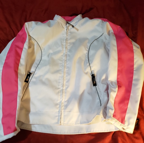 Reflective tribal heart motorcycle jacket - Picture 7 of 9